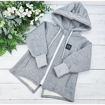 Dívčí mikina Kulišárny Mikina se zipem WARM ŠEDÝ MELÍR VELIKOST: 122