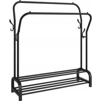 Věšák Stojanový věšák kovový černý