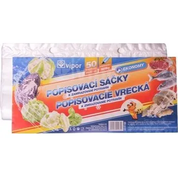 Sáček na potraviny Sáčky zamrazovací 30 x 40 cm 50 kusů popisovací Vipor