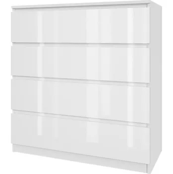 Šatní skříň Komoda 90/4 - bílý lesk