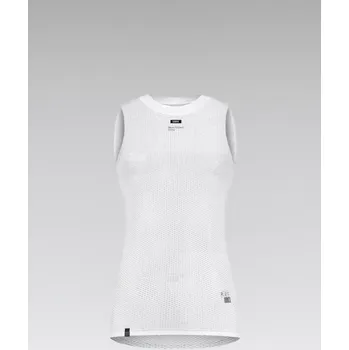 cyklistický dres GOBIK Cyklistické triko bez rukávů - SECOND SKIN W - bílá