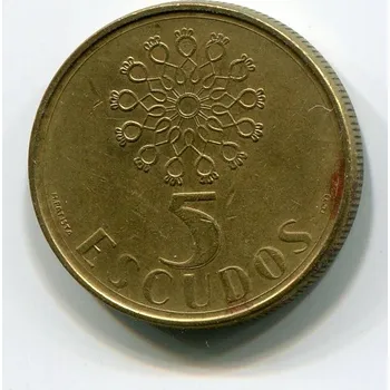 PORTUGALSKO. 5 escudos 1987.