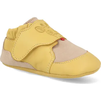 Dívčí obuv Barefoot capáčky Affenzahn - Leather Crawly Giraffe žluté Velikost: 20.5
