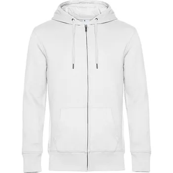 Pánská mikina B&amp;C Unisex mikina na zip WU03K White 4XL