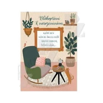 Desková hra Blahopřání s textem Narozeniny Křeslo Jen pro ten dnešní den Hrací, Albi