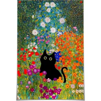 Plechová cedule Retro plechová cedule vtipná kočka | kovová dekorace - 27 , 40x30 cm