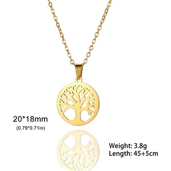 Náhrdelník Náhrdelník strom života | dámský šperk - Zlatá barva , 45-50 cm
