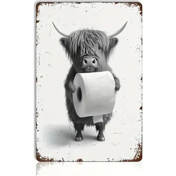 Plechová cedule Retro plechová cedule koupelna vtipná dekorace | retro plakát - 8 , 20x30 cm