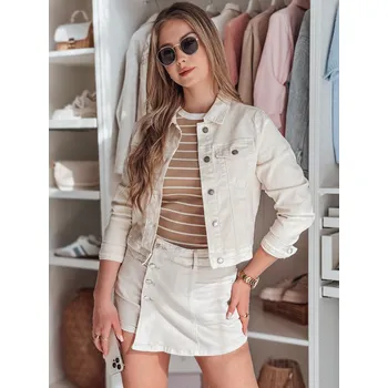 Dámské kraťasy Světle béžové džínové kraťasy se vzhledem sukně SUMERLUXE SY0374 Velikost: S