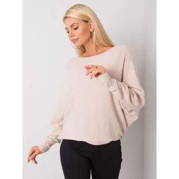 Dámský svetr Pudrový dámský svetr D93031F90750A6-light beige Velikost: L/XL