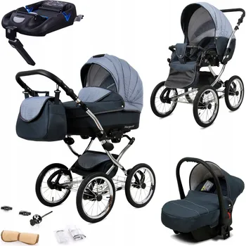 Kočárek Kočárek 4v1 BabyLux Margaret - sportovní kočárek, hluboká korba, autosedačka ISOFIX