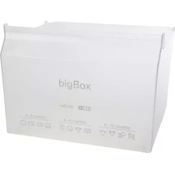 Příslušenství pro lednici ❄️ BSH Originální zásuvka na mražené potraviny 00677032 pro mrazničky Bosch Siemens - praktický organizér z mrazuvzdorného plastu pro snadný přístup k mraženým potravinám