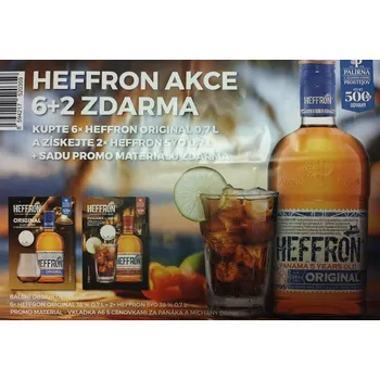 Rum Heffron Ogirinal 5YO 6x 38% 0,7 L (modrý) + Heffron 5 YO 2x 38% 0,7 l (červený) + promo