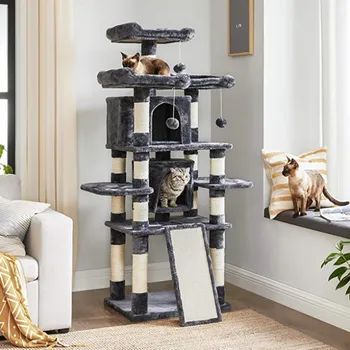 OUTLET Škrabadlo Aura XL, tm. šedé, 60x55x172 cm