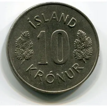 Sběratelství ISLAND. 10 krónur 1978.