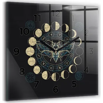 Hodiny Nástěnné hodiny Wallfluent černé 30 cm