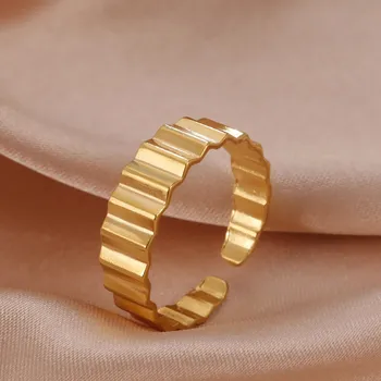 Prsten Ocelový prsten srdce nastavitelný | dámský módní šperk - Styl 7 Gold