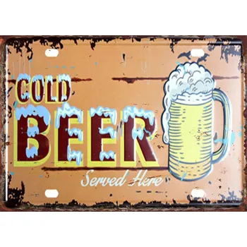 Plechová cedule Plechová retro cedule | pivní tabulka - 3 , 20x30 cm