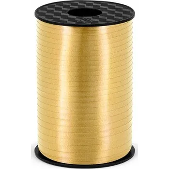 Stuha Plastová stuha, zlatá, 5 mm / 225 m