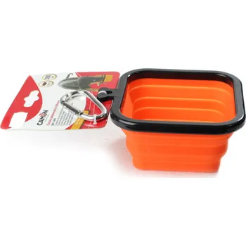 Miska pro psa CAMON Silikonová skládací miska 350 ml Barva: oranžová