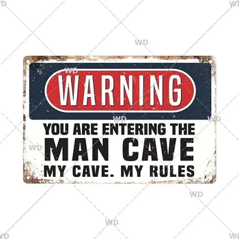 Plechová cedule Retro plechová cedule výstražná | dekorace na zeď - 3 , 20 x 14 cm