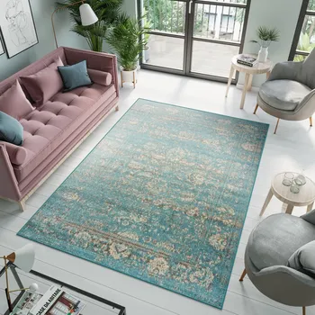 Koberec Moderní koberec Alesta - orientální 1 - tyrkysový Rozměr koberce: 70x250 cm