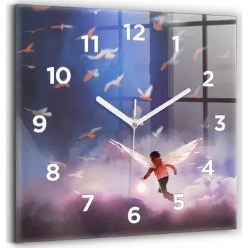 Hodiny Nástěnné hodiny Wallfluent černé 30 cm