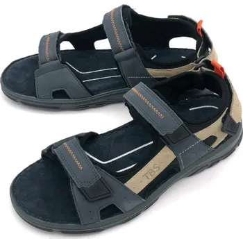 Pánské sandále Pánské kožené sandály D8U02 TBS JAIMMYE modré Barva: Modrá, Velikost: 44