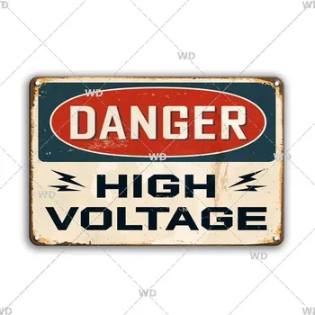 Plechová cedule Retro plechová cedule výstražná | dekorace na zeď - 5 , 20x30 cm