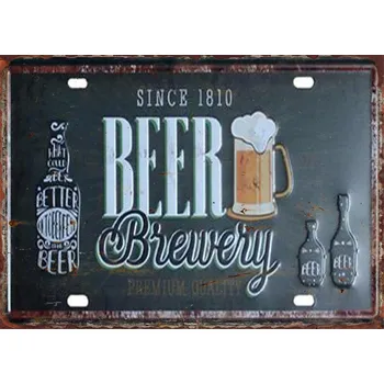 Plechová cedule Plechová retro cedule | pivní tabulka - 8 , 30x40 cm