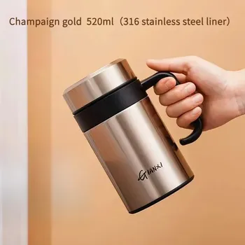 Termoska Nerezová termoska se sítkem | Cestovní nádobí - Šampaňské zlaté 520ml