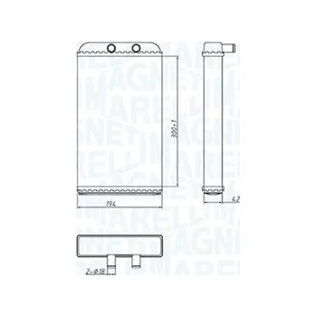 Výměník tepla Výměník tepla, vnitřní vytápění MAGNETI MARELLI 350218402000