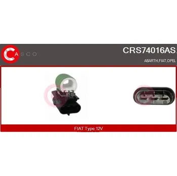 Auto elektroinstalace Předřazený odpor, elektromotor (ventilátor chladiče) CASCO CRS74016AS