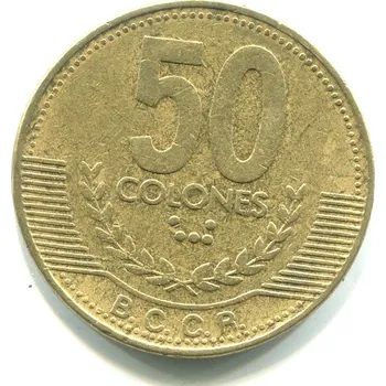 Sběratelství KOSTARIKA. 50 colones 1999.