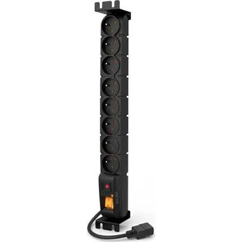 Napájecí panel PDU 19" napájecí panel ACAR S8/3m 8x230V-3m IEC320 C14