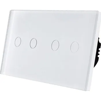 vypínač DOTYKOVÝ SPÍNAČ SVĚTLA 2+2 ČTYŘNÁSOBNÝ 4K SKLENĚNÝ VYPÍNAČ