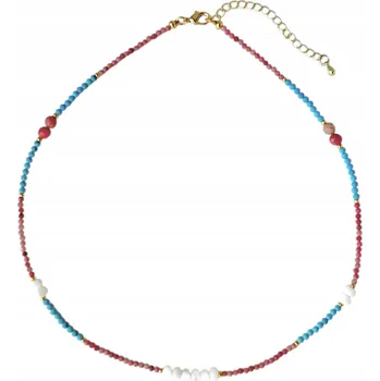 Náhrdelník Náhrdelník kolie choker jemný drobný ocelový korálky kamínky boho