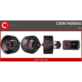 Ventilátor topení a klimatizace vnitřní ventilátor CASCO CBW74000AS