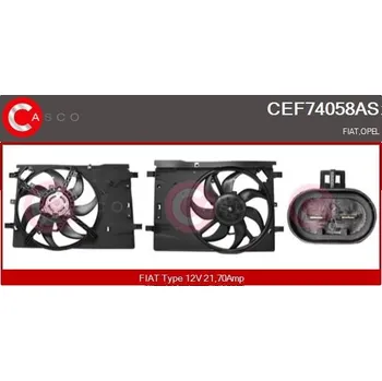 Chladič motoru Elektromotor, větrák chladiče CASCO CEF74058AS