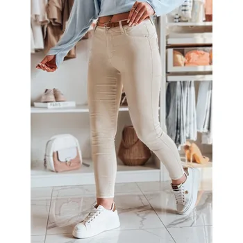 Dámské džíny Dámské džíny CLARET s páskem v ceně UY2440 Barva: Béžová, Velikost: XS