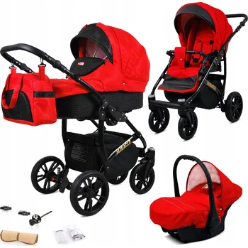 Kočárek Dětský kočárek 3v1 BabyLux Miracle: sporťák, hluboká korba a autosedačka