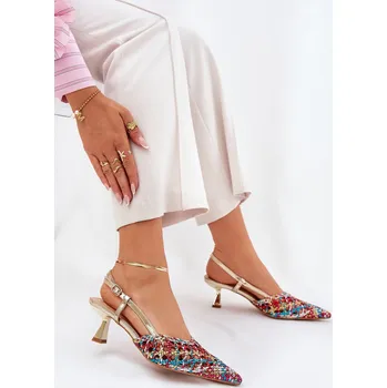 Dámské lodičky Lodičky S Špičatou Špičkou A Otevřenou Patou Umirana Barva: Barevná, Velikost: 38