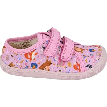 Dívčí tenisky Barefoot plátěné tenisky Koel - Dud bear pink 30