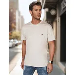 Tshirt Pánské tričko s výšivkou RX5634 Barva: Béžová, Velikost: L