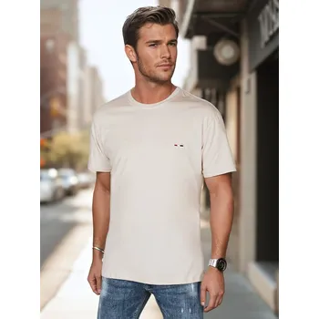 Pánské tričko Tshirt Pánské tričko s výšivkou RX5634 Barva: Béžová, Velikost: L