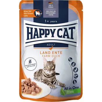 Krmivo pro kočku Happy Cat Tray Culinary Meat in Sauce venkovská kachna 12 × 85 g