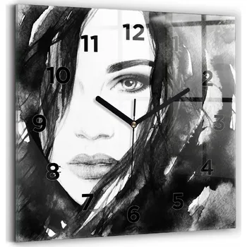 Hodiny Nástěnné hodiny Wallfluent černé 30 cm