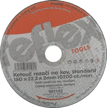 Řezný kotouč TOPTRADE kotouč řezný, na kov, 150 x 22,2 x 2 mm, standard