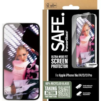PanzerGlass SAFE Apple iPhone 16e/14/13/13 Pro s instalačním rámečkem SARNUWFG29845