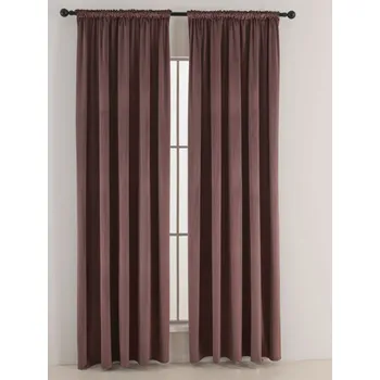 Sametové zatemňovací závěsy Cesar marsala - 140 x 280 cm (2ks) - řasící stuha